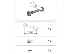 Hot Gardinia Träger Bifo für Ø 28 mm geschlossen Weiß 17 cm