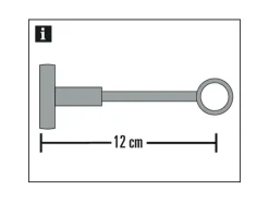 Hot Gardinia Träger Chicago für Ø 20 mm geschlossen optik 12 cm Edelstahl