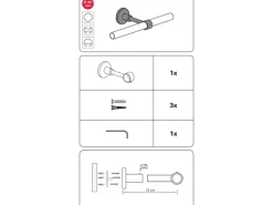 Hot Gardinia Träger Chicago für Ø 20 mm geschlossen optik 12 cm Edelstahl
