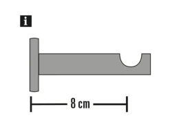 Outlet Gardinia Träger Chicago für Ø 20 mm offen optik 8 cm Edelstahl
