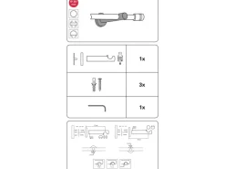 Outlet Gardinia Träger Chicago für Ø 20 mm offen optik 8 cm Edelstahl