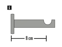 Gardinia Träger Chicago für Ø 20 mm offen 8 cm Bronze