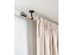 New Gardinia Träger Denver geschlossen für Ø 25 mm 7,5 cm Schwarz Matt