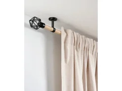 New Gardinia Träger Denver geschlossen für Ø 25 mm 7,5 cm Schwarz Matt