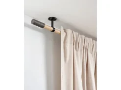 New Gardinia Träger Denver geschlossen für Ø 25 mm 7,5 cm Schwarz Matt