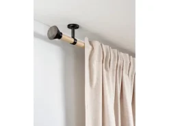 New Gardinia Träger Denver geschlossen für Ø 25 mm 7,5 cm Schwarz Matt