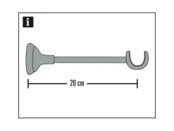 Online Gardinia Träger Europa für Ø 19 mm offen Silber- 20 cm Satin