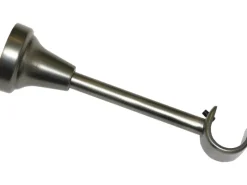 Best Gardinia Träger Europa offen kurz für Ø 19 mm Silber-antik 14 cm