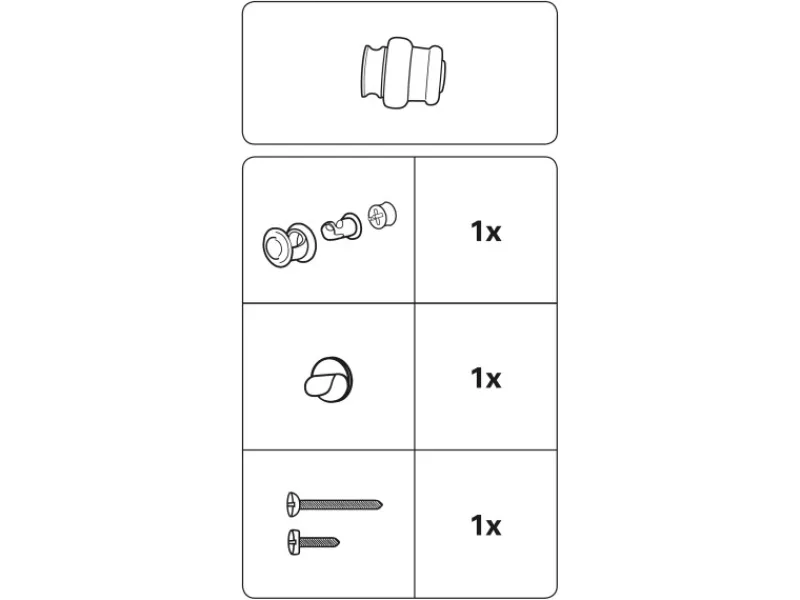 Best Gardinia Träger für Vitragestange Nevada Ø 12 mm Weiß