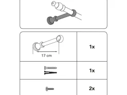 Gardinia Träger Lugano für Ø 28 mm geschlossen 17 cm