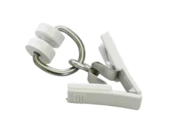 Gardinia T-Rollringe mit Klammer Weiß 20-er Pack