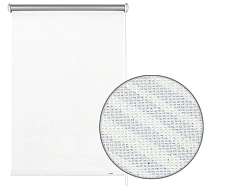 Hot Gardinia Verdunkelungsrollo Thermo Streifen 92 cm x 180 cm Weiß