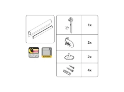 Gardinia Verdunkelungsrollo Thermo Streifen 82 cm x 180 cm
