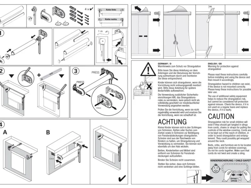 Gardinia Verdunkelungsrollo Thermo Struktur 92 cm x 180 cm Natur