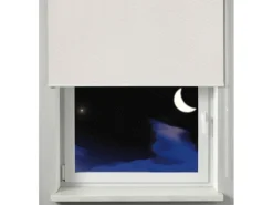 New Gardinia Verdunkelungsrollo Thermo Streifen 112 cm x 180 cm Weiß