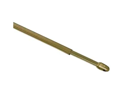 Discount Gardinia Vitragestange flachoval Ø 11 mm 100 cm - 160 cm 2-er Pack Messing