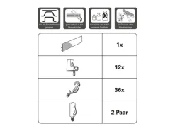 Outlet Gardinia Vorhangschiene Flexline Schwarz 350 cm