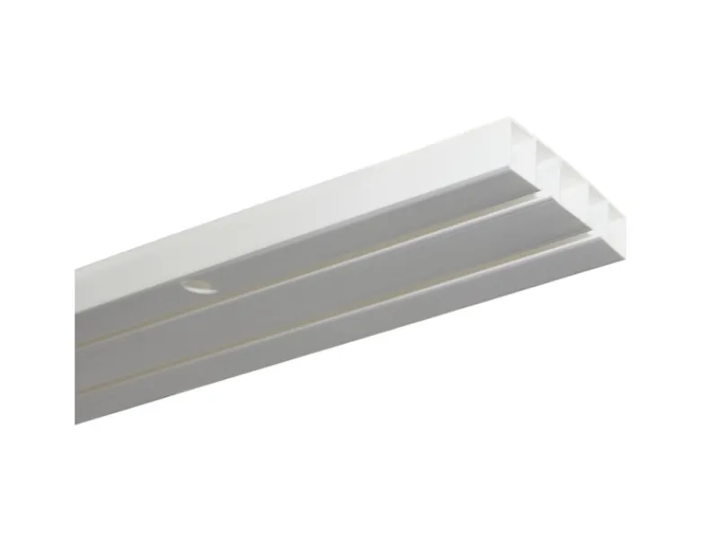 Gardinia Vorhangschiene 2-läufig Slim Line Weiß 300 cm