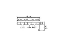 Gardinia Vorhangschiene P2Ü Weiß 180 cm