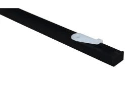 Clearance Gardinia Vorhangschienen-Set Lucy 1-läufig Schwarz-Matt 230 cm Schwarz Matt