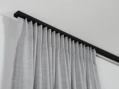 New Gardinia Vorhangschienen-Set 1-Lauf Schwarz 150 cm