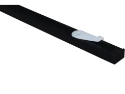 Discount Gardinia Vorhangschienen-Set Lucy 1-läufig Schwarz-Matt 160 cm Schwarz Matt