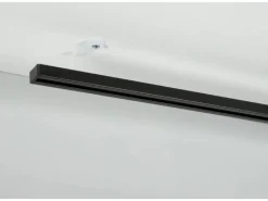 Discount Gardinia Vorhangschienen-Set Lucy 1-läufig Schwarz-Matt 160 cm Schwarz Matt