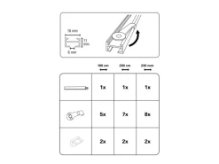 Discount Gardinia Vorhangschienen-Set Lucy 1-läufig Schwarz-Matt 160 cm Schwarz Matt