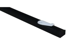 Discount Gardinia Vorhangschienen-Set Lucy 1-läufig Schwarz-Matt 200 cm Schwarz Matt