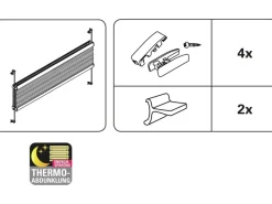 Gardinia Wabenplissee Concept Thermo energiesparend Abdunklung 50 x 130 cm Weiß