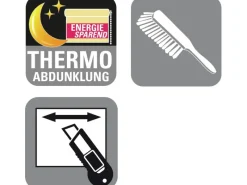 Outlet Gardinia Wabenplissee Concept Thermo energiesparend Abdunklung 80 x 130 cm Weiß