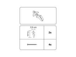 Gardinia Zierhaken Lilie Messing-Brüniert 5,5 cm