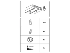 Gardinia Zubehör-Set Vorhangschiene 2-läufig Weiß