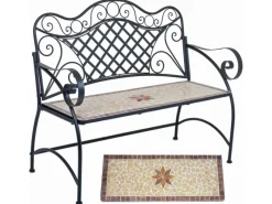 Hot Garden Pleasure Gartenbank Amarillo 2-Sitzer Mosaik 97 x 115 x 57 cm