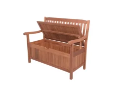 Garden Pleasure Gartenbank Houston 2-Sitzer Eukalyptus Braun 90 x 107 x 59 cm