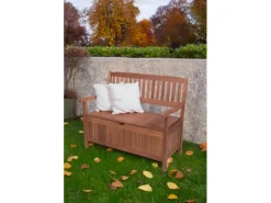Garden Pleasure Gartenbank Houston 2-Sitzer Eukalyptus Braun 90 x 107 x 59 cm
