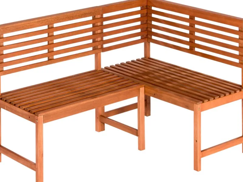 Outlet Merxx Garten-Eckbank 3-Sitzer Eukalyptus Braun