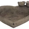 Sale Garten-Vogeltränke Herzform Ø 26 cm Dunkelgrau