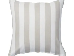 Gefülltes Kissen 40 cm x 40 cm Blockstreifen Beige
