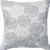 Discount Gefülltes Kissen 40 cm x 40 cm Blumen Weiß-Grau