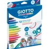 Hot Giotto Decor Textile Textilmarker Pinselspitze verschiedene Farben 12 Stück