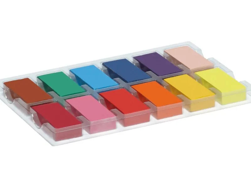 Giotto Decor Wax Wachsblöcke Rechteckige Form 4 x 2 cm verschiedene Farben 12 St