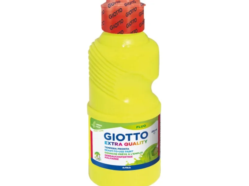 Giotto Extra Quality Fluo Temperafarbe Neon-Gelb 250 ml