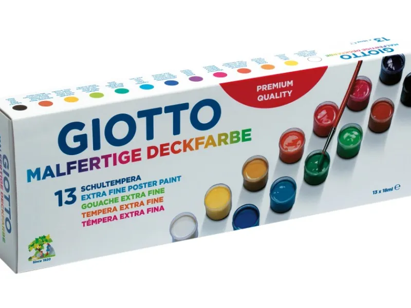 Hot Giotto Malfertige Deckfarben 13 x 18 ml