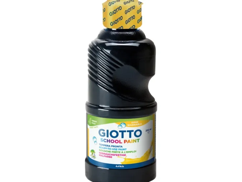 Giotto School Paint super auswaschbare Temperafarben Schwarz 250 ml