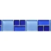 Glasbordüre Block Blau 5 cm x 30 cm