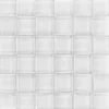 Sale Glasmosaikmatte 3D White glänzend 25,8 cm x 25,6 cm