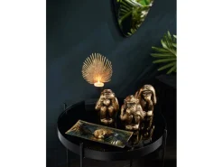 Glasplatte Dark Wonder 0,5 cm x 10 cm x 21 cm Schwarz-Gold