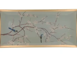 Clearance Glasplatte Minimalist Zen 21cm x 10 cm Blütendesign