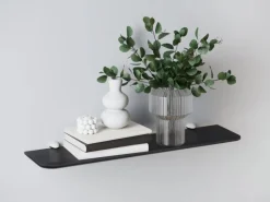 Glasregal Bransley 0,6 cm x 60 cm x 15 cm Schwarz